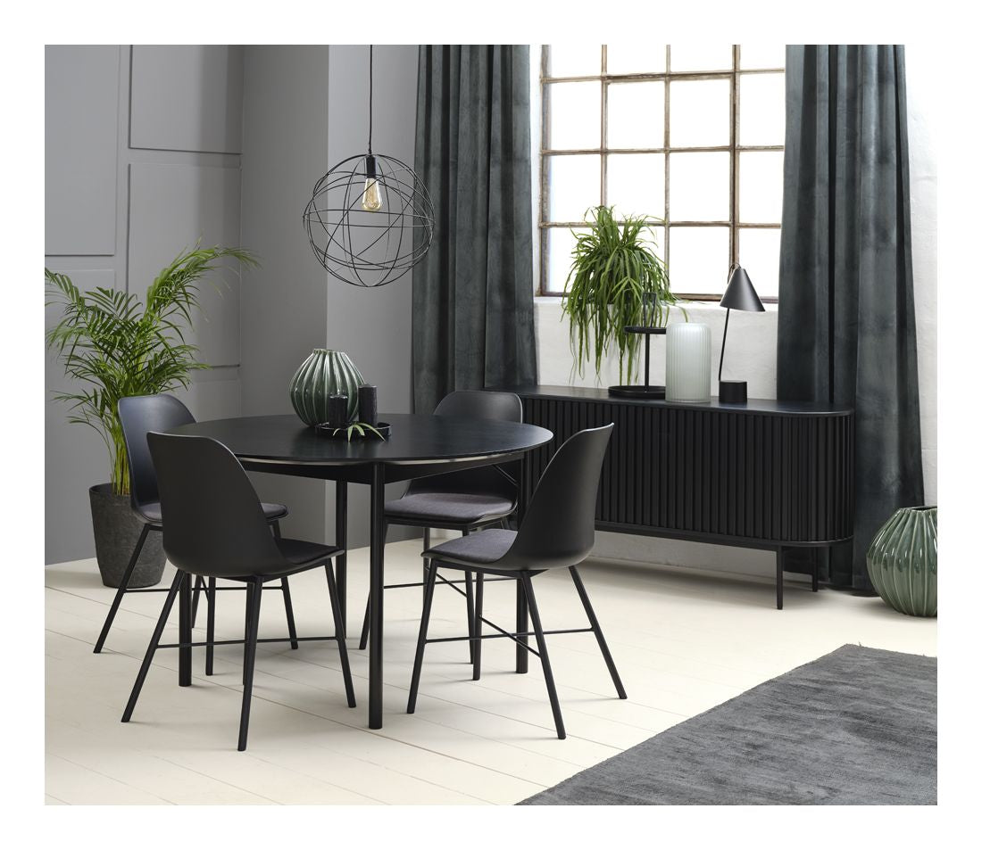 Savona Dining Table Black/Oak, Ø120