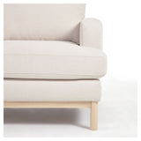 Mihaela 3-pers. Sofa with left-facing chaise longue, White fleece