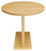 Bau Side table, Nature oak veneer, Ø45