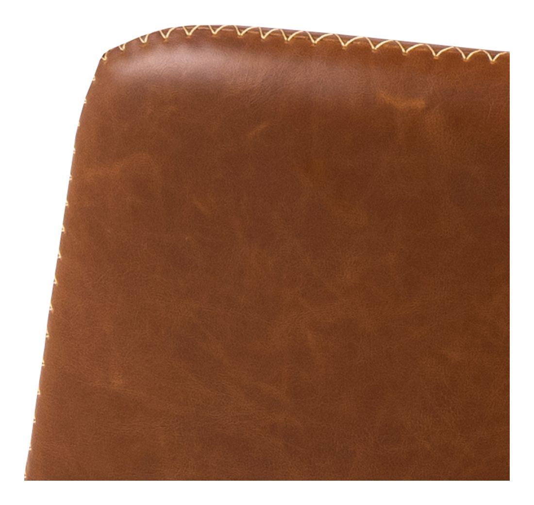 I_Oregon Bar stool, leather look cognac