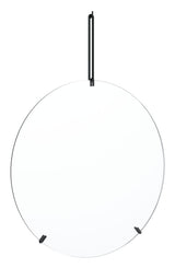 Wall mirror, Ø50, Black