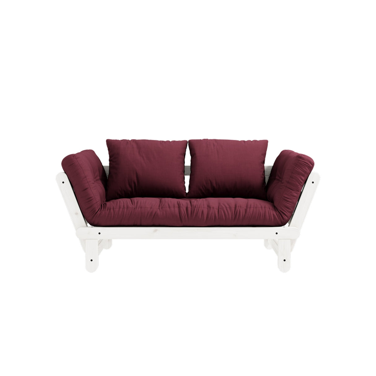 Beat, sofa bed, burgundy/white