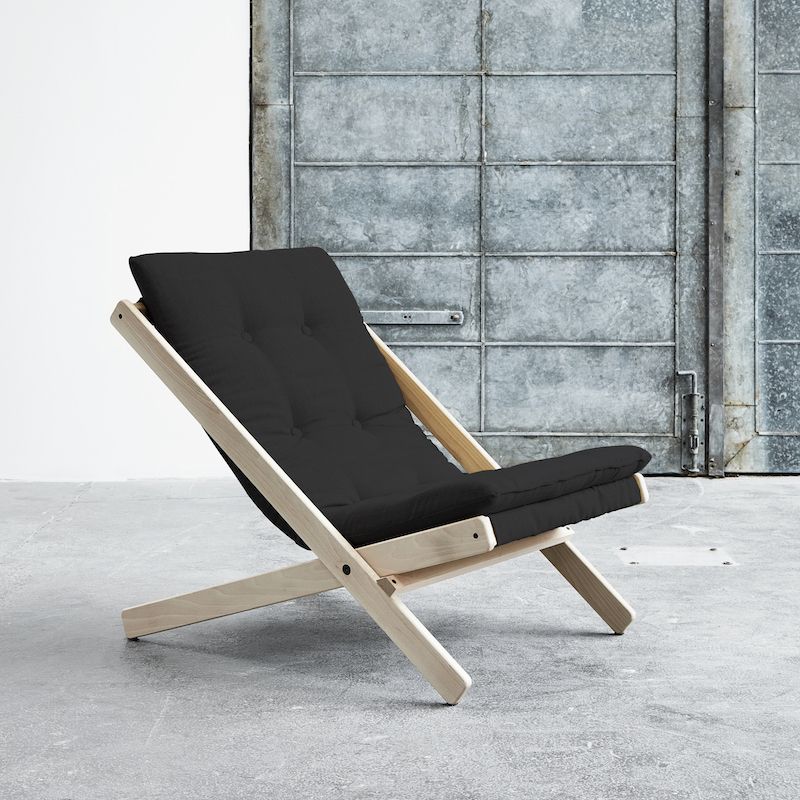 Boogie Lounge Chair, Dark Gray/Nature