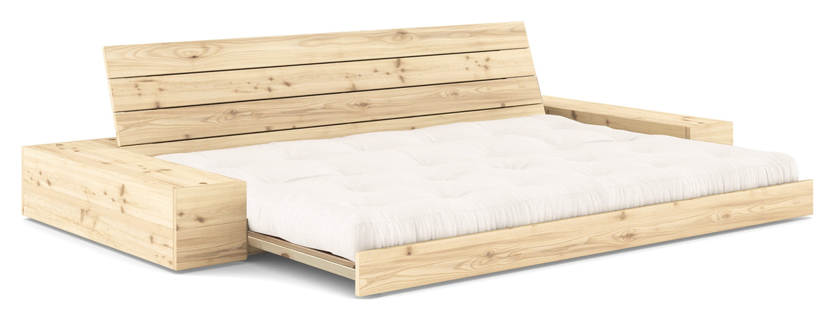 Base Sofa bed with Sideboxes -Natural/oak