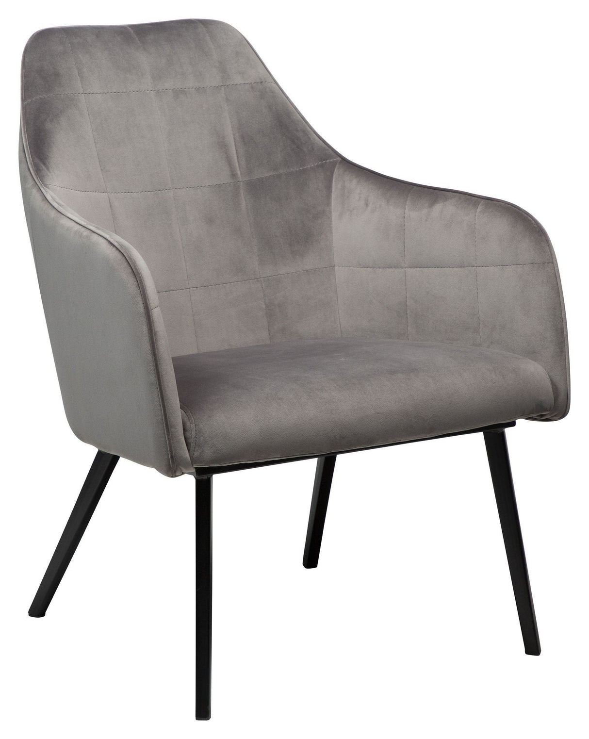 Embrace Lounge Chair, alu velour. black leg