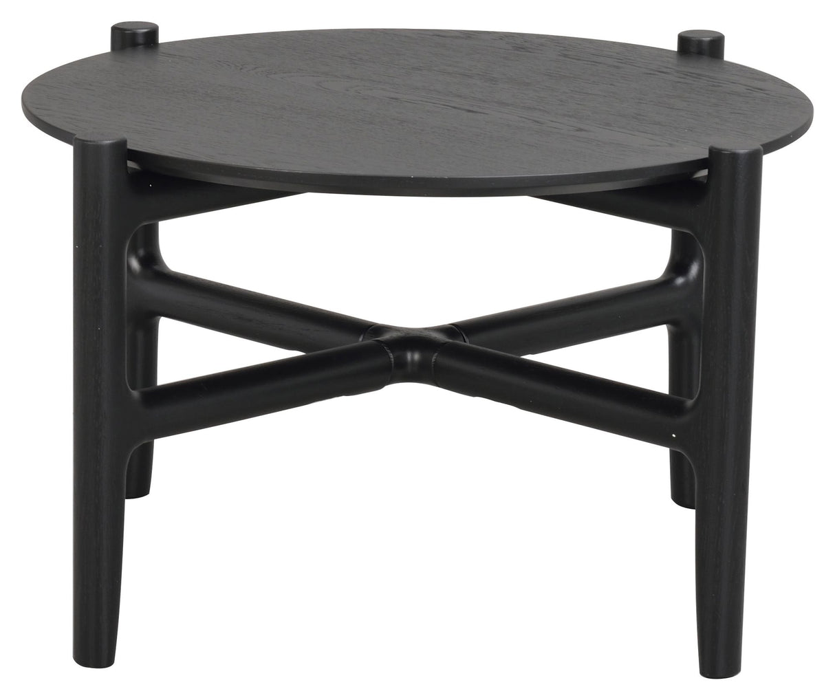 Holton Coffee table, Ø55, Black lacquered Oak