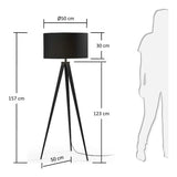 IGUAZU Floor lamp, black, Ø50