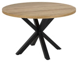 Azure Dining Table, Ø120, Wild veneer/Matte black