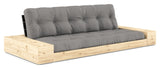 Base Sofa bed with Sideboxes, Gray/black