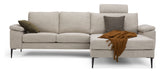 Nabbe 3-pers. Sofa with chaise longue, right, Sand fabric