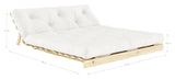 Roots 160 Sofa Bed, Pine/Beige,