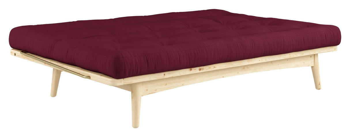 Folk Sofa bed, Pine/Bordeaux