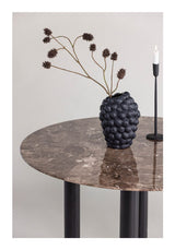 Sea Stone Dining Table, Glass, Black, Ø106