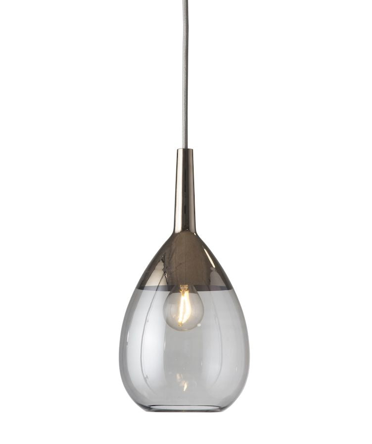 EBB & FLOW Lute pendant, S, smokey gray / platinum