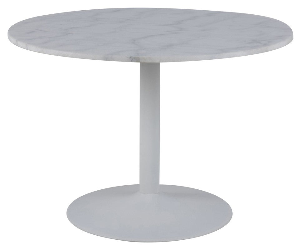 Cadiz Dining Table Ø110, White Guangxi Marble