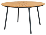 Cleveland, Garden table Ø130, nature/black