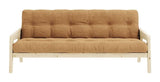 Grab Sofa Bed, Lacquered Pine, Brown Velvet