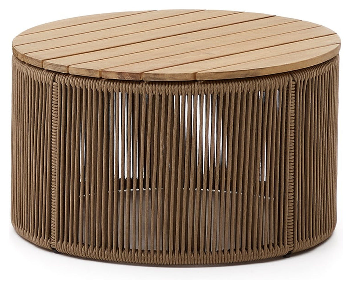 Dandara, coffee table Ø60 - beige/oak