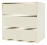 Mini Shelf Module w. 3 drawers, Vanilla