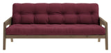 Grab Sofa bed, Brown lacquered pine, Bordeaux