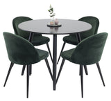 Velvet Dining Chair, Dark Green Velvet