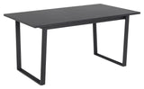 Amble, dining table 160/220cm- black marble