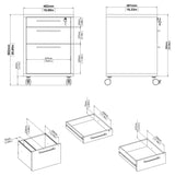 Prima Drawer module - Light wood w/3 drawers