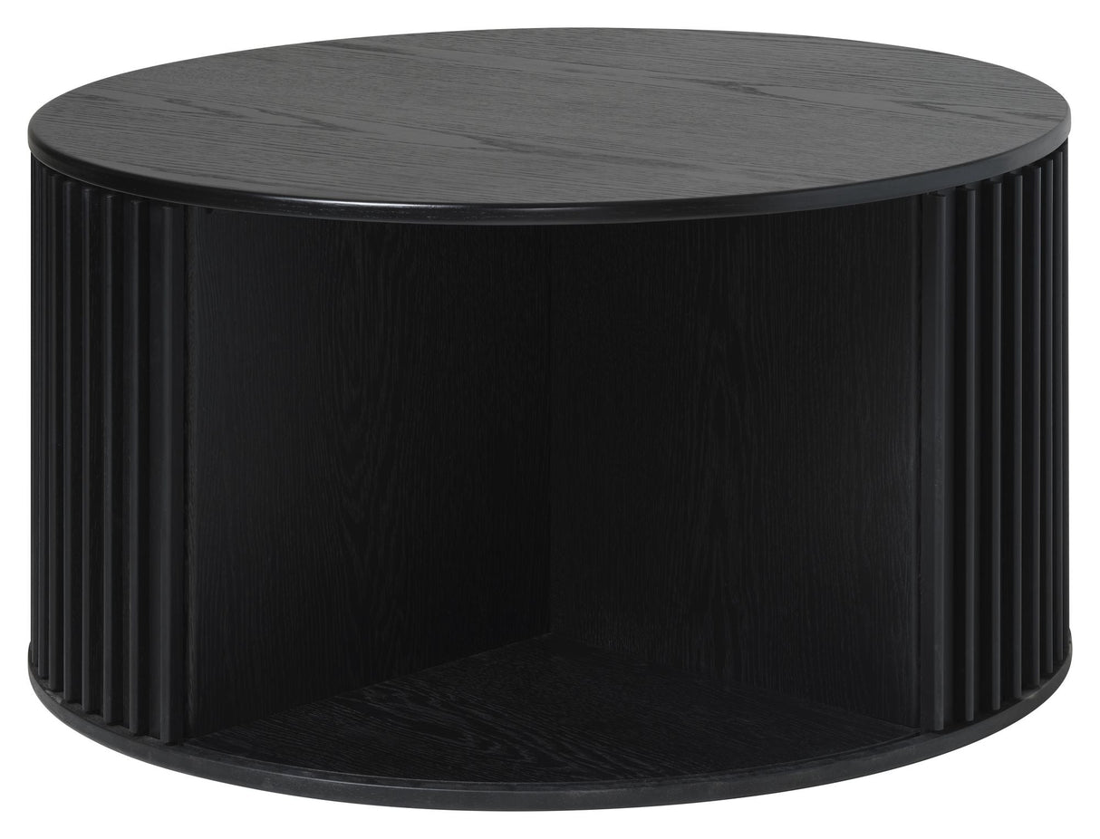 Siena Coffee table Ø85 - Black/oak