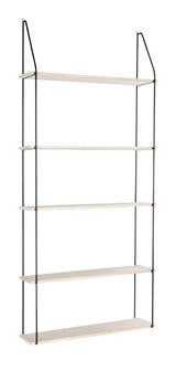 Eindhoven Shelf with black frame and 5 wooden shelves