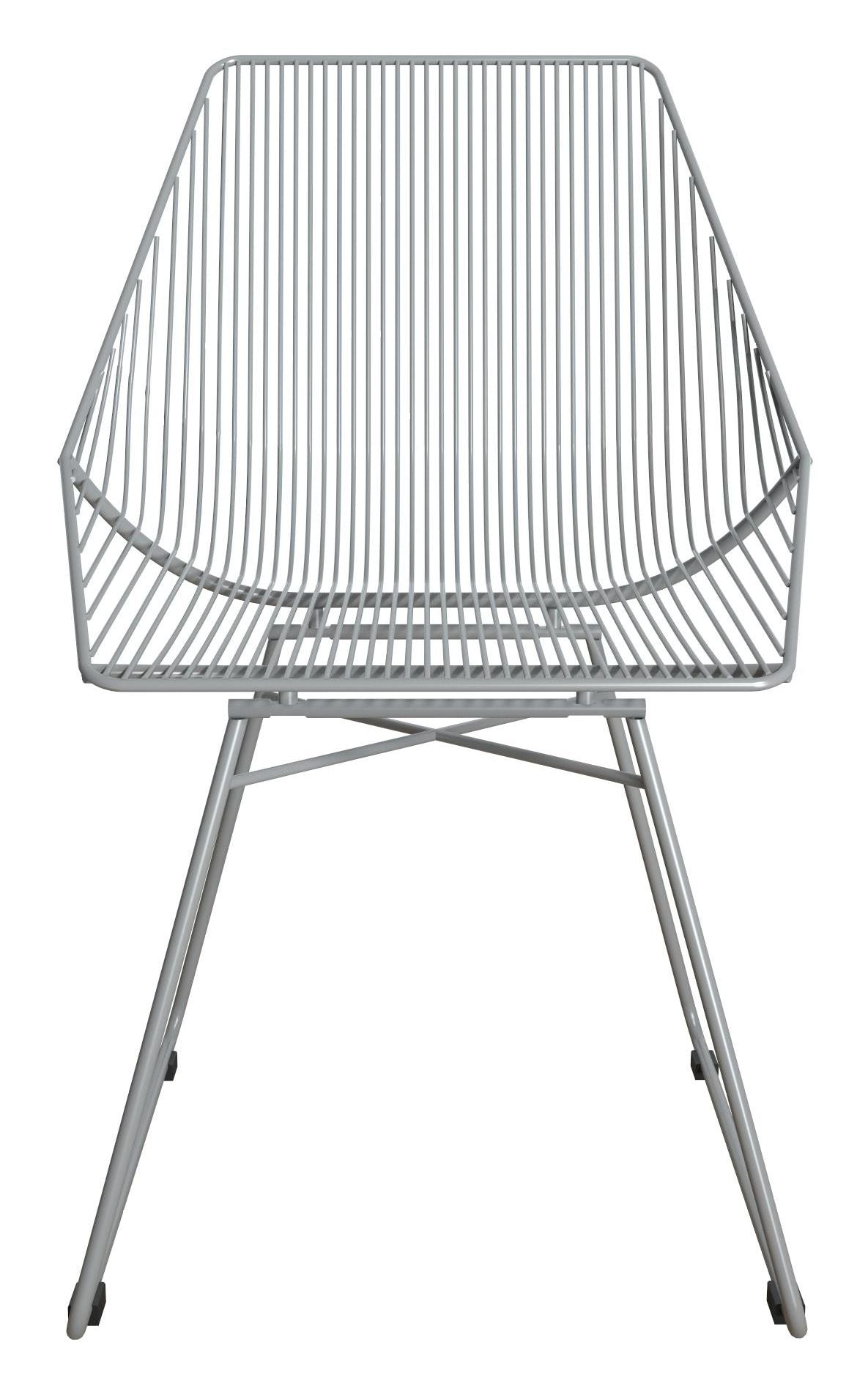 Ellis Dining chair, Gray metal