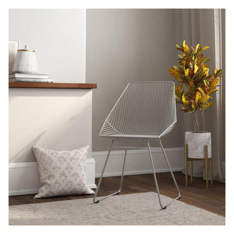 Ellis Dining chair, Gray metal