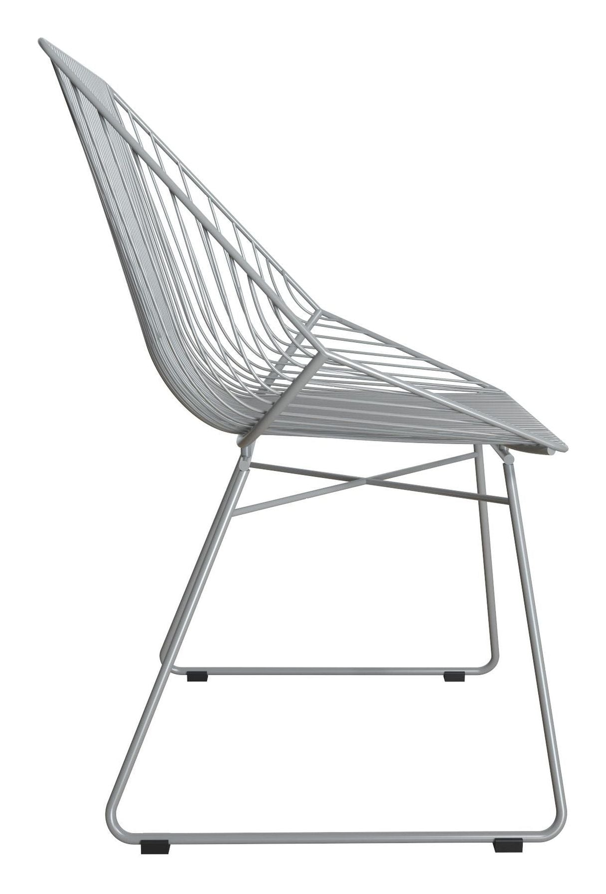 Ellis Dining chair, Gray metal