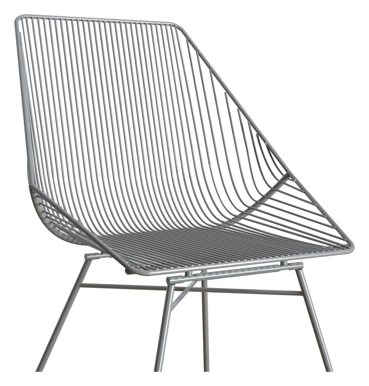 Ellis Dining chair, Gray metal