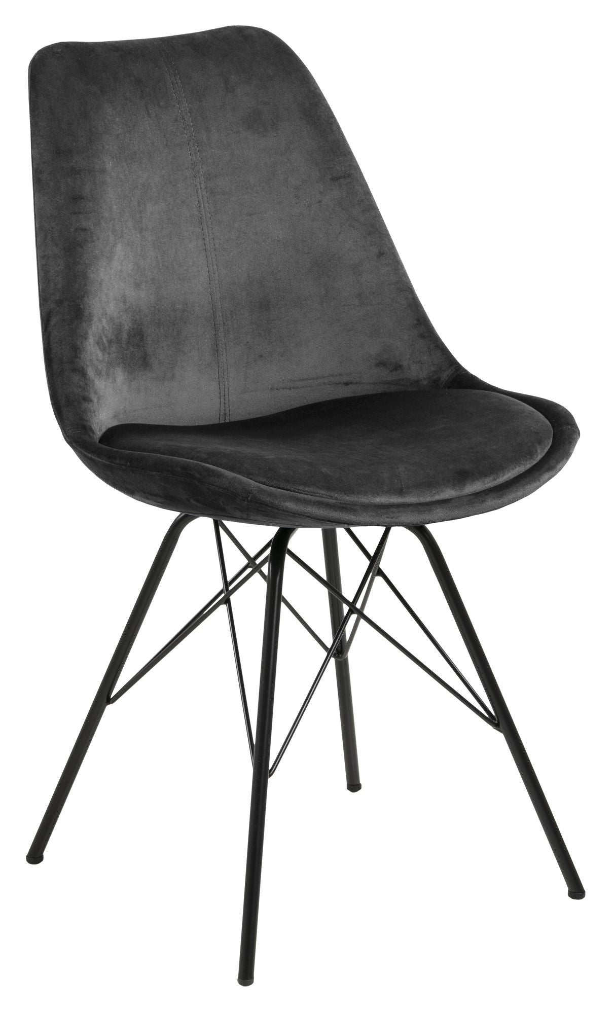 Eris Dining Chair, Gray Velvet