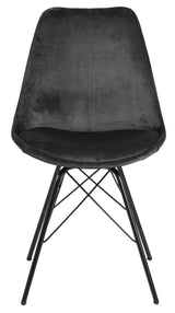 Eris Dining Chair, Gray Velvet