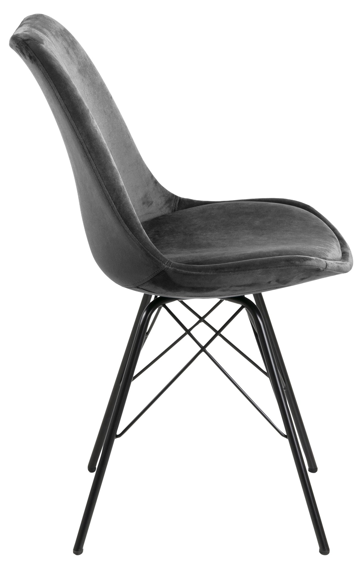 Eris Dining Chair, Gray Velvet