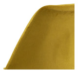 Eris Dining Chair, Yellow Fabric/Black Metal