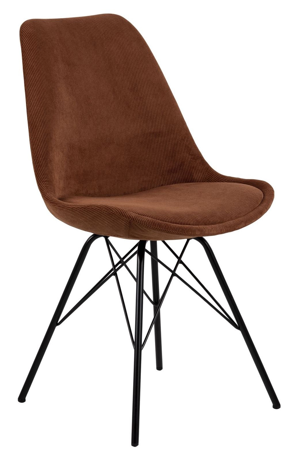 Eris Dining Chair, Copper Fabric/Matte Black