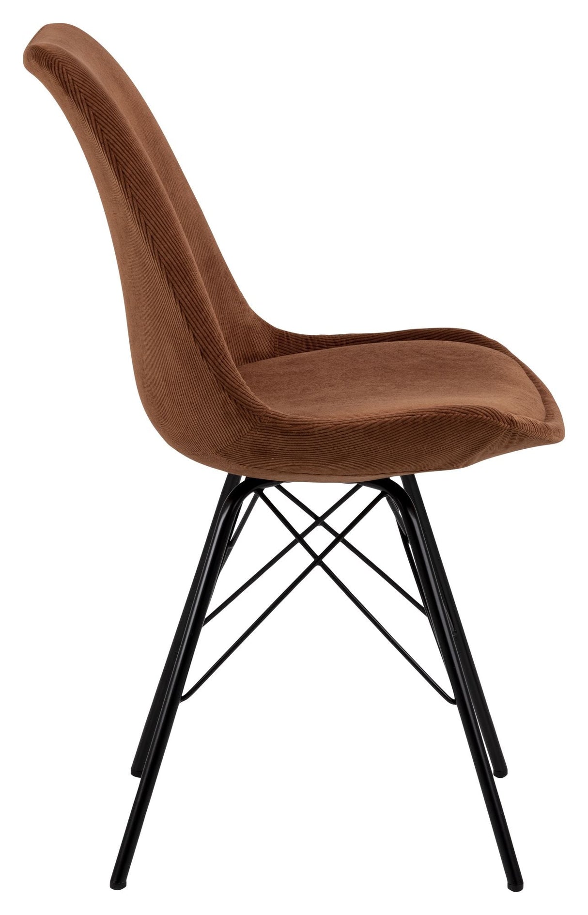 Eris Dining Chair, Copper Fabric/Matte Black