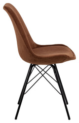 Eris Dining Chair, Copper Fabric/Matte Black