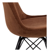 Eris Dining Chair, Copper Fabric/Matte Black