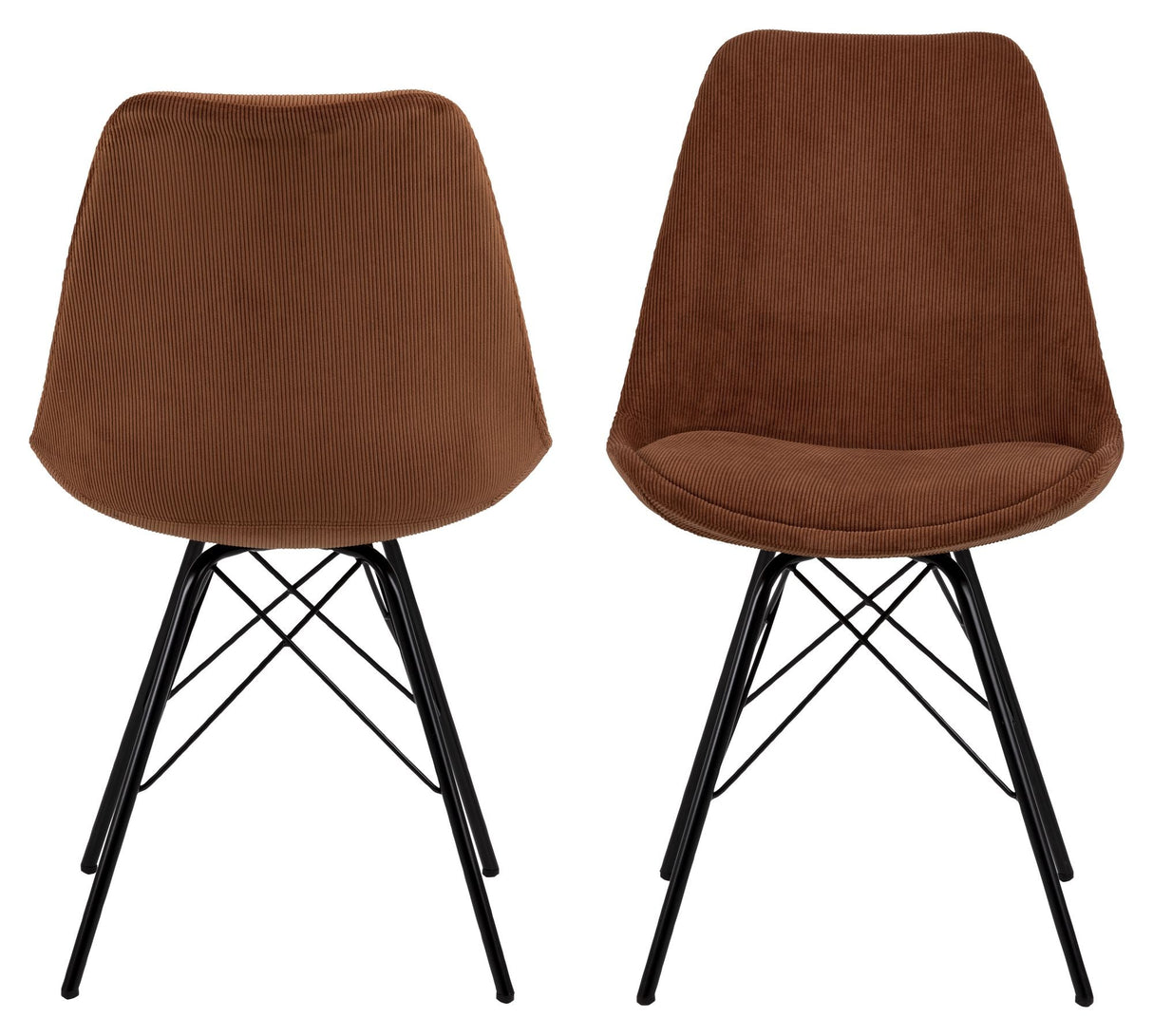 Eris Dining Chair, Copper Fabric/Matte Black