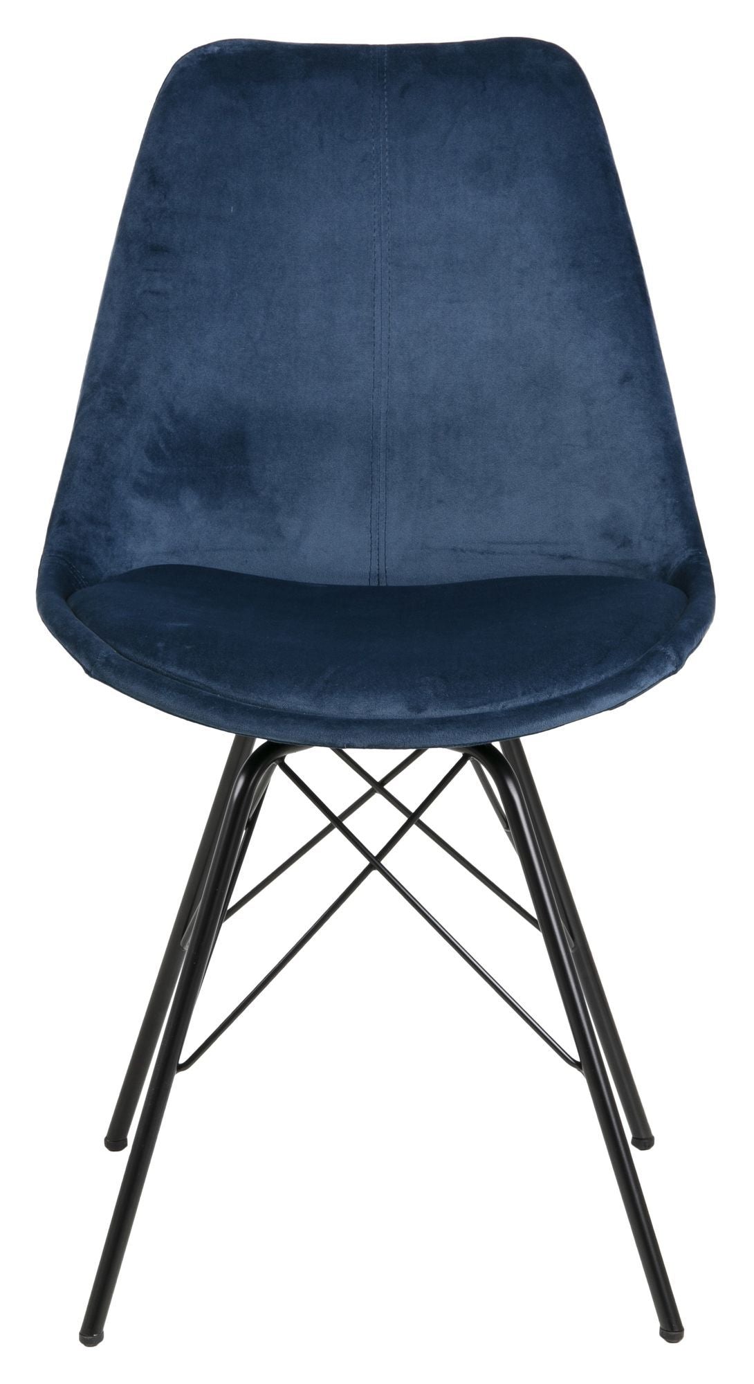 Eris Dining Chair, Navy Blue Velvet