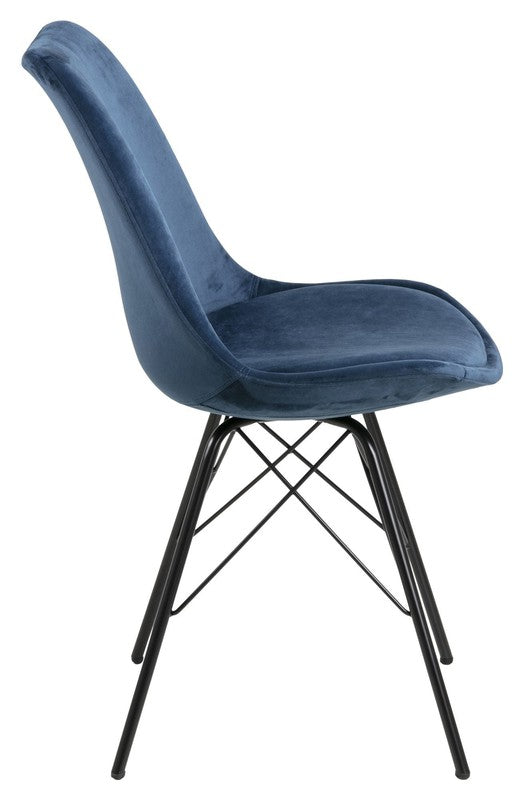 Eris Dining Chair, Navy Blue Velvet