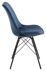 Eris Dining Chair, Navy Blue Velvet