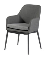 Domino Garden Chair w챈armln, Stone Gray