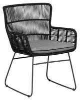 Grace Garden Chair with Cushion, Anthracite