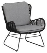 Grace Lounge Chair with Cushions, Anthracite