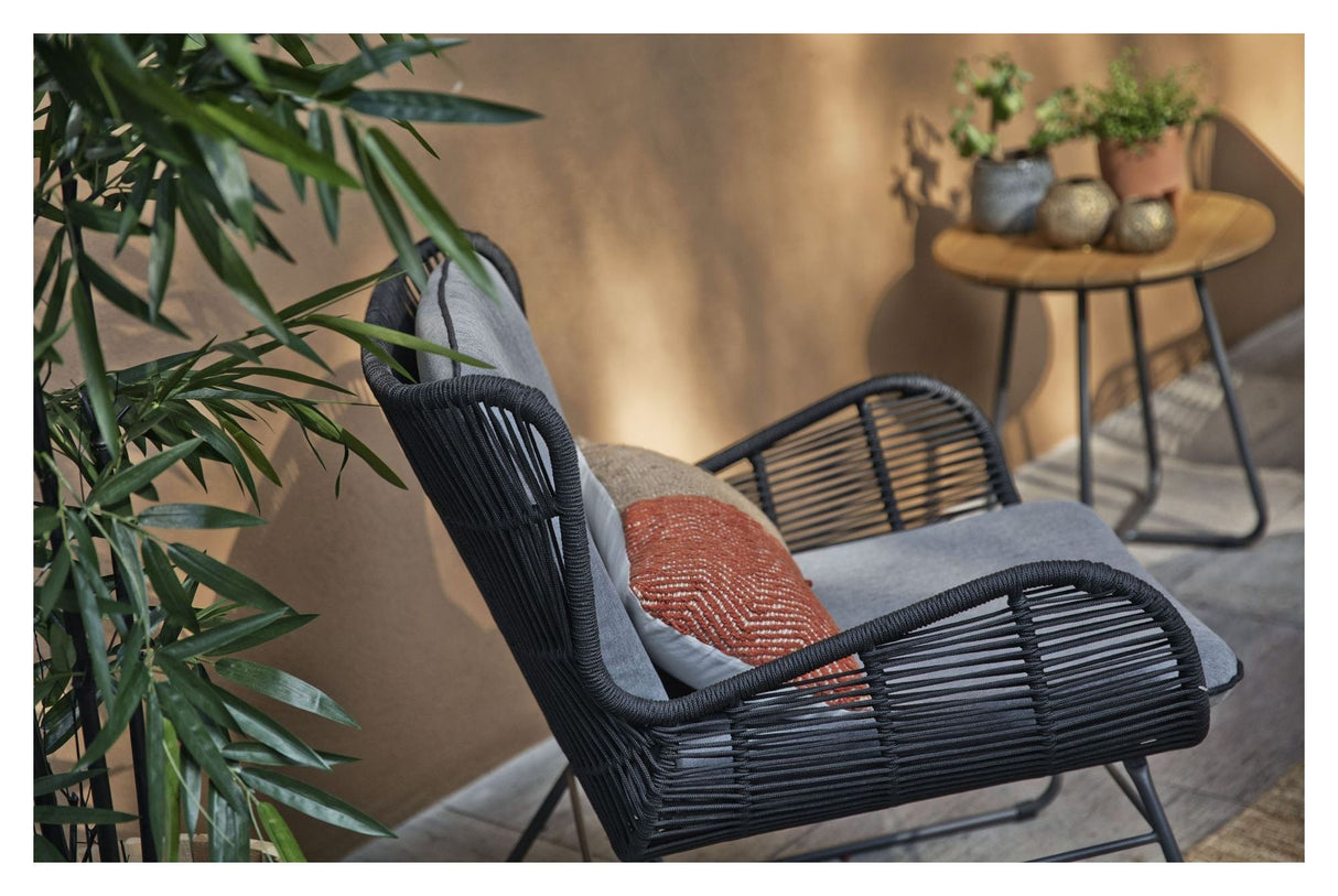 Grace Lounge Chair with Cushions, Anthracite