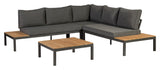 La Vida Lounges챈t w. cushions, Teak/Anthracite frame